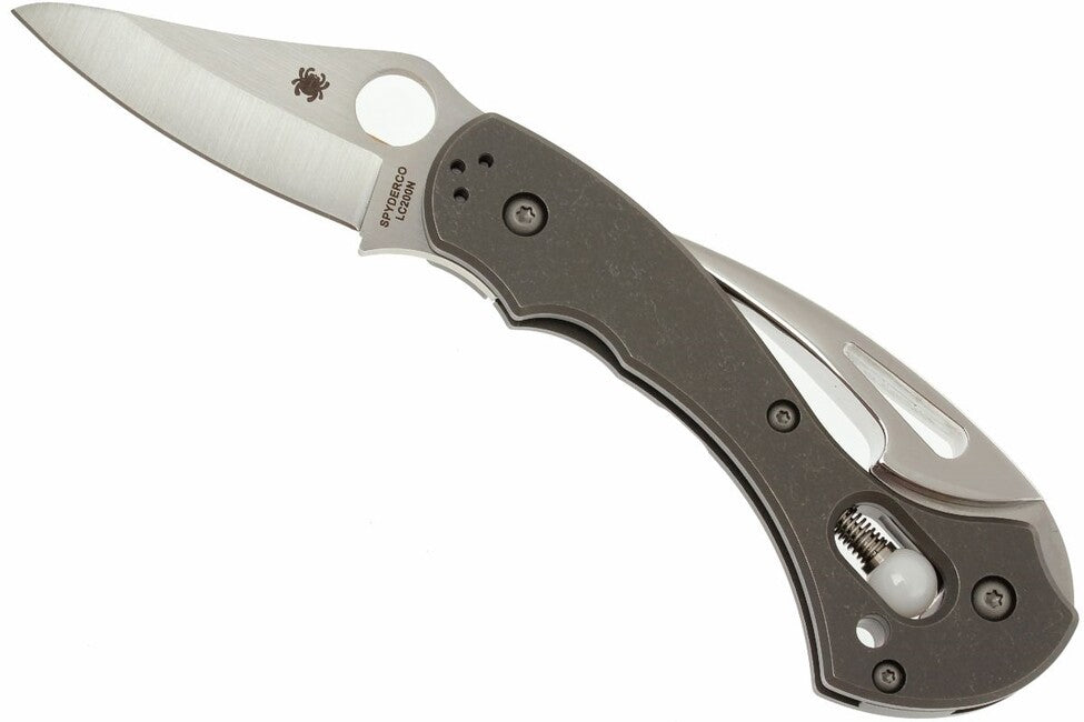 Spyderco Tusk coltello tascabile 6 cm, grigio, titanio