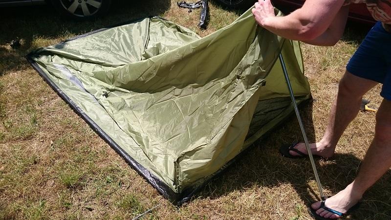 MFH minipack tenda per 2 persone 213x137x97cm, oliva