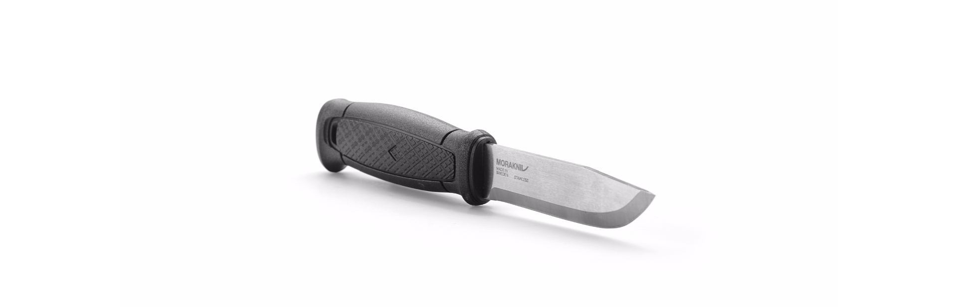 Mora of Sweden Garberg con fodero in pelle, nero