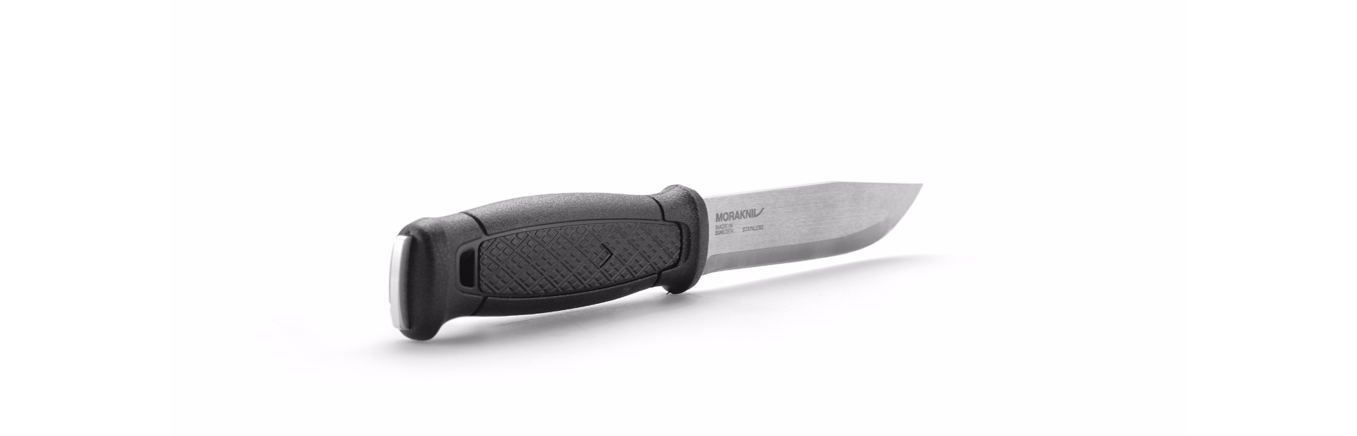 Mora of Sweden Garberg con fodero in pelle, nero
