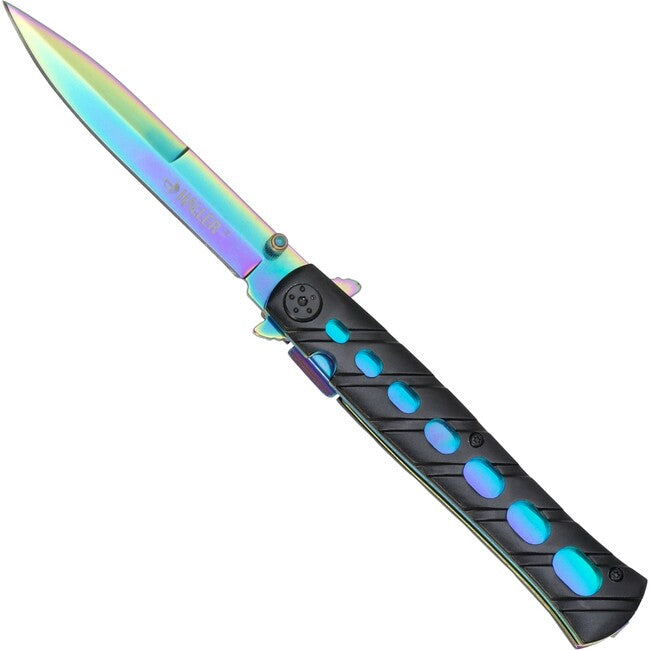 Haller Stiletto coltello arcobaleno klinge
