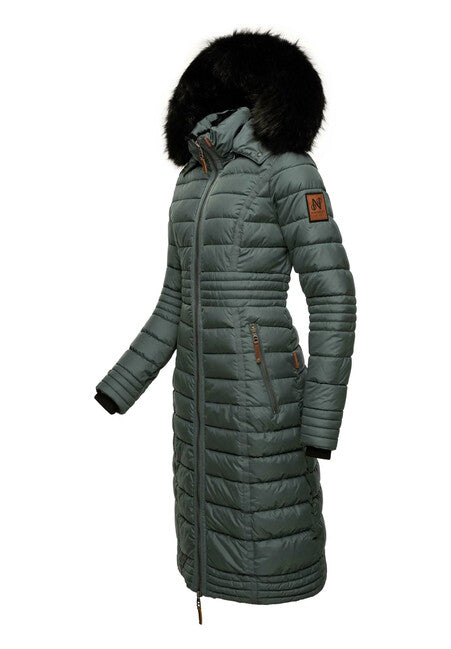 Navahoo Umay cappotto trapuntato da donna, blu tempesta