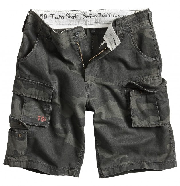 Surplus Trooper pantaloncini, nero mimetico