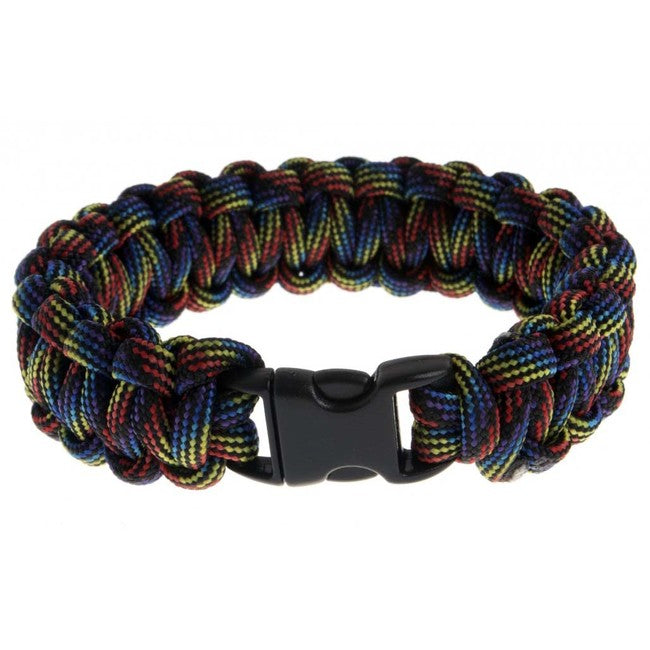 O&T Bracciale in paracord con fibbia in plastica, Happy Night