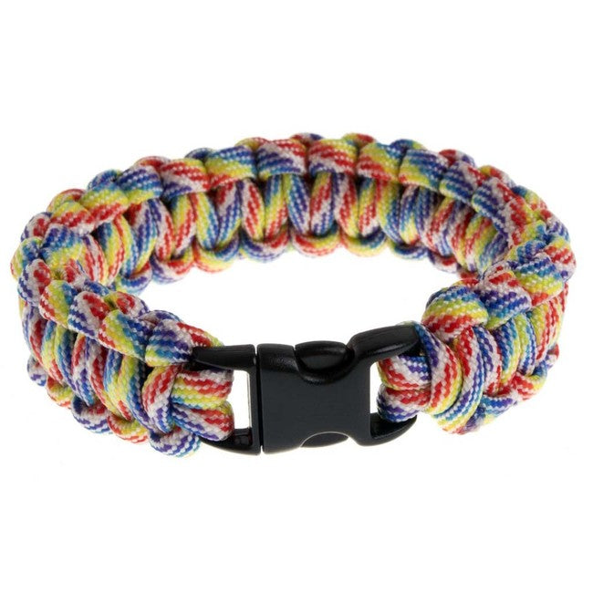 O&T braccialetto paracord, fibbia in plastica, happy day