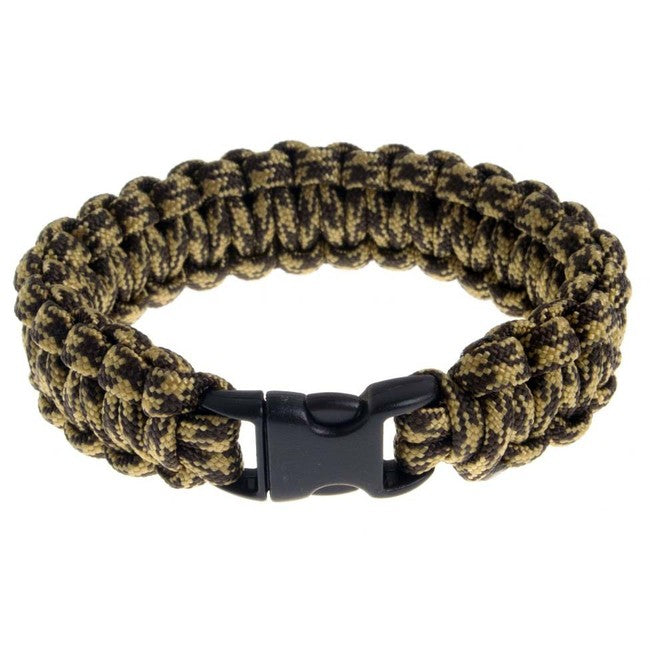 O&T braccialetto paracord, khaki-marrone