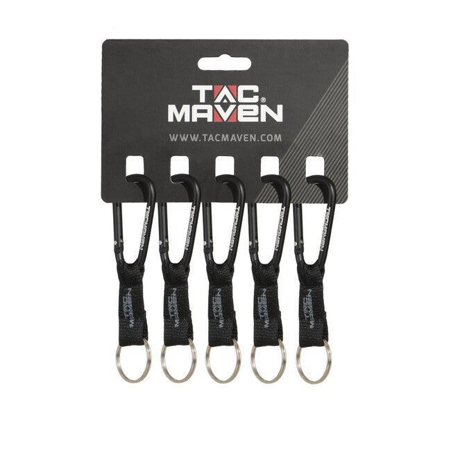 Tac Maven moschettone con ciondolo 6mm, nero