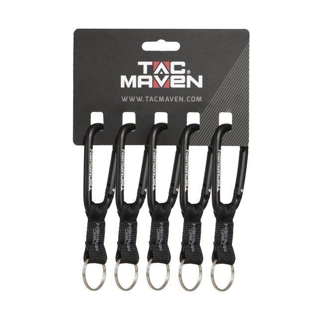 Tac Maven moschettone con ciondolo 8mm, nero