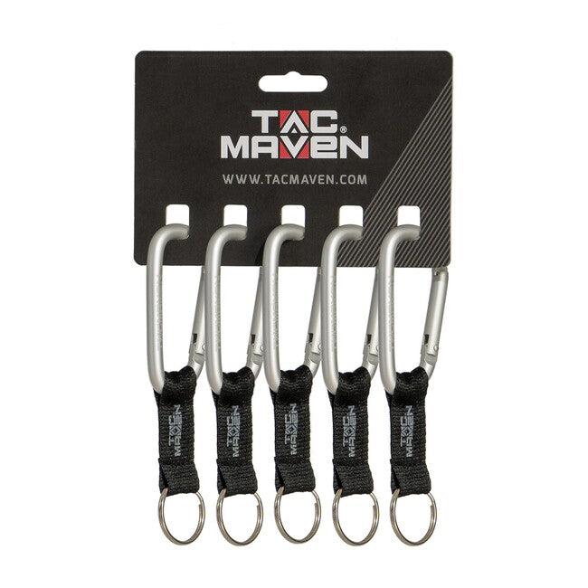 Tac Maven moschettone con ciondolo 8mm, argento