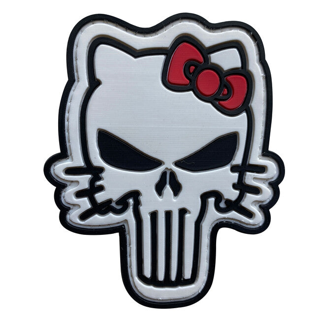WARAGOD toppa tactical hello kitty pvc patch, bianco e rosa