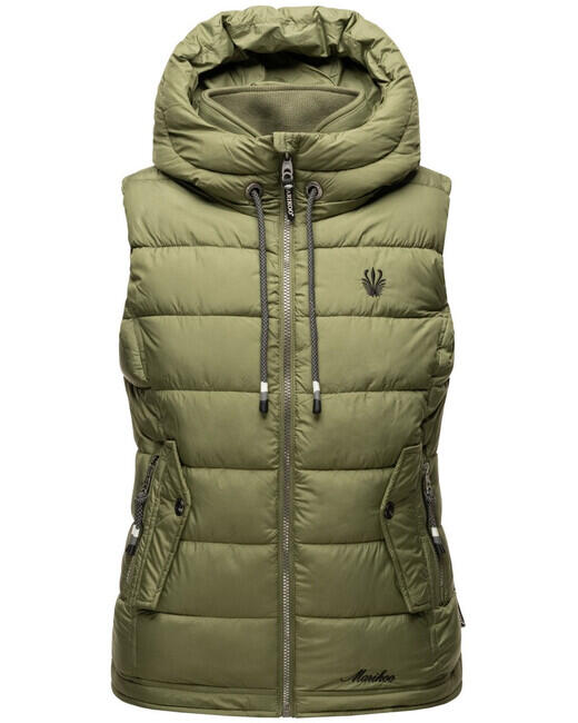 Marikoo Taisaa gilet con cappuccio da donna, oliva
