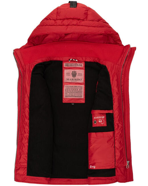 Marikoo Taisaa gilet con cappuccio da donna, rosso