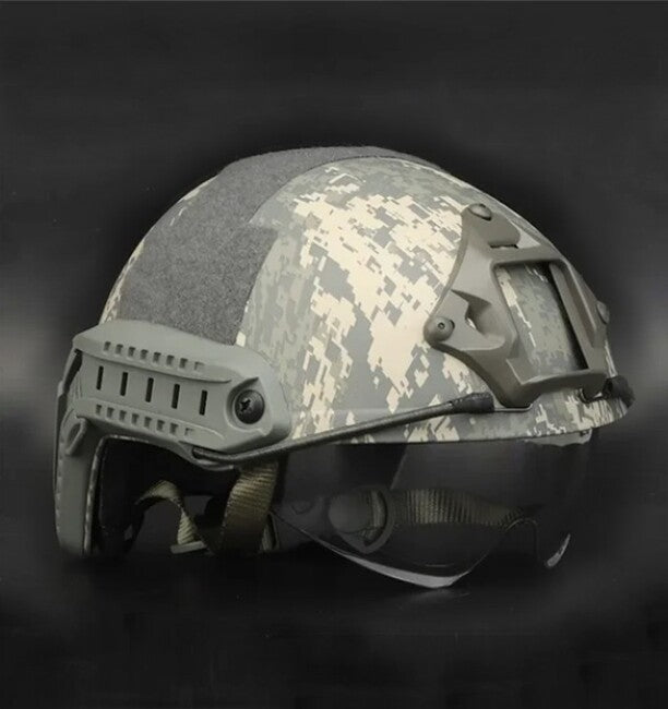 DRAGOWA Tactical Fast MH casco tattico con occhiali Charger, ACU (senza certificazione)