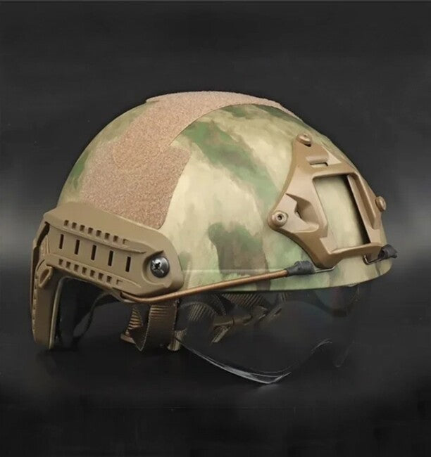 DRAGOWA Tactical Fast MH casco tattico con occhiali Charger, FG (senza certificazione)