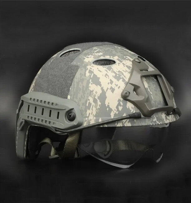 DRAGOWA Tactical Fast PJ casco tattico con occhiali Bolt, acu (senza certificazione)