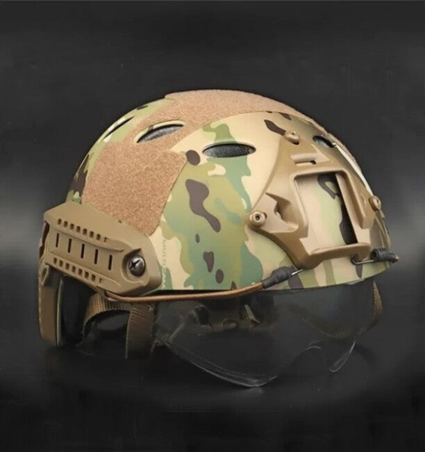 DRAGOWA Tactical Fast PJ casco tattico con occhiali Bolt, CP (senza certificazione)