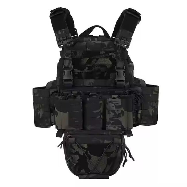 DRAGOWA Tactical Raven gilet tattico, cp nero