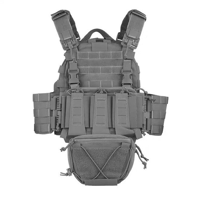 DRAGOWA Tactical Raven gilet tattico, grigio