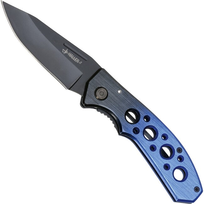 Haller Tame Dark Blue II 420rsf coltello mit clip