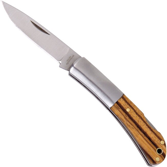 Haller Tame Stahlbacken Zebraholz coltello tascabile, 420rsf, 60mm