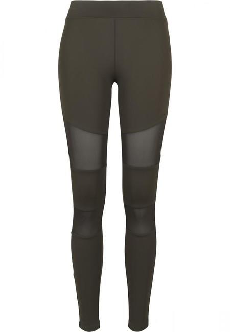 Urban Classics Tech Mesh leggings da donna, oliva