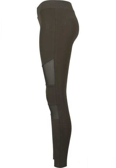 Urban Classics Tech Mesh leggings da donna, oliva