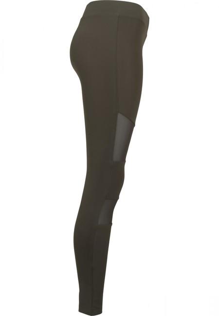 Urban Classics Tech Mesh leggings da donna, oliva