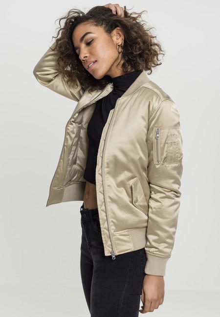 Urban Classics Bomber in raso da donna, oro