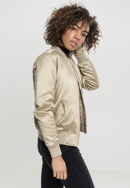 Urban Classics Bomber in raso da donna, oro