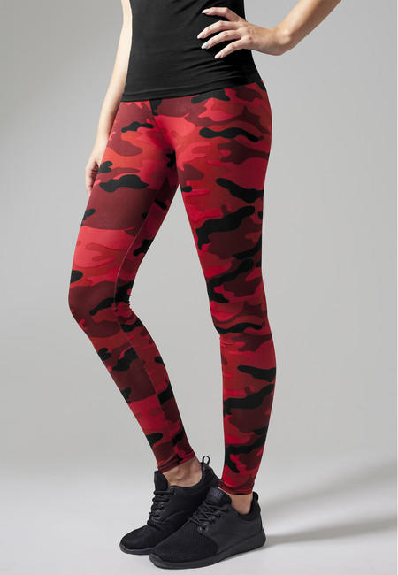 Urban Classics leggings da donna, rosso mimetico