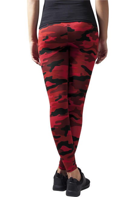 Urban Classics leggings da donna, rosso mimetico