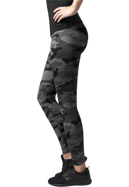 Urban Classics leggings da donna, camo scuro