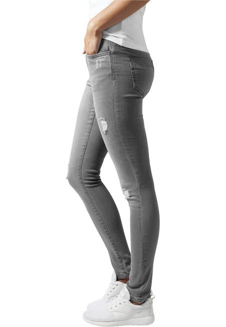 Urban Classics Pantaloni in denim da donna, grigi