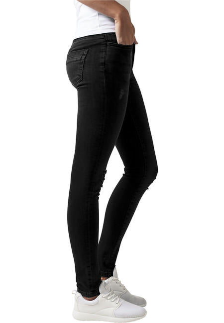 Urban Classics Pantaloni in denim da donna, neri