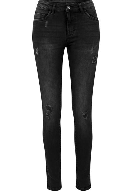Urban Classics Pantaloni in denim da donna, neri
