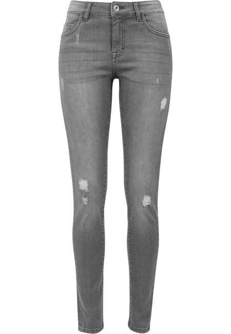 Urban Classics Pantaloni in denim da donna, grigi