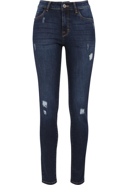 Urban Classics Pantaloni in denim da donna, blu scuro