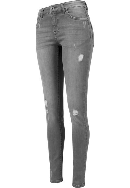 Urban Classics Pantaloni in denim da donna, grigi