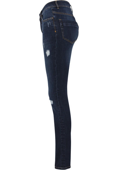 Urban Classics Pantaloni in denim da donna, blu scuro