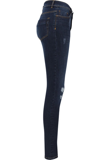 Urban Classics Pantaloni in denim da donna, blu scuro