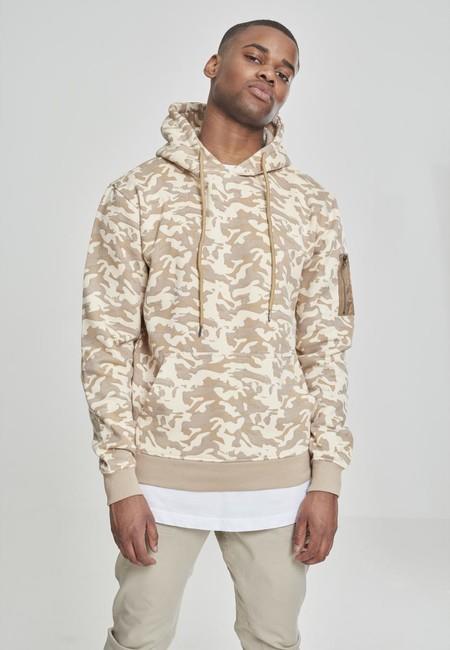 Urban Classics Felpa mimetica da uomo, beige camo