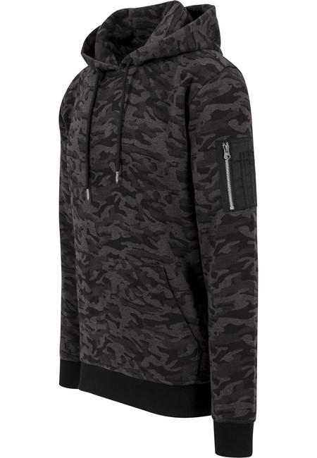 Urban Classics felpa mimetica da uomo, mimetica scura
