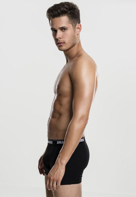 Urban Classics Boxer da uomo, 2-PACK, nero