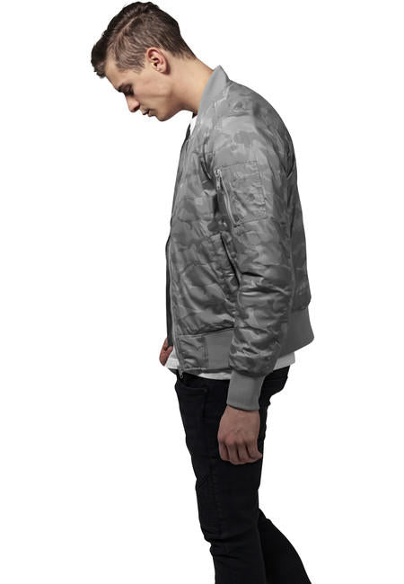 Urban Classics Bomber mimetico, pietra