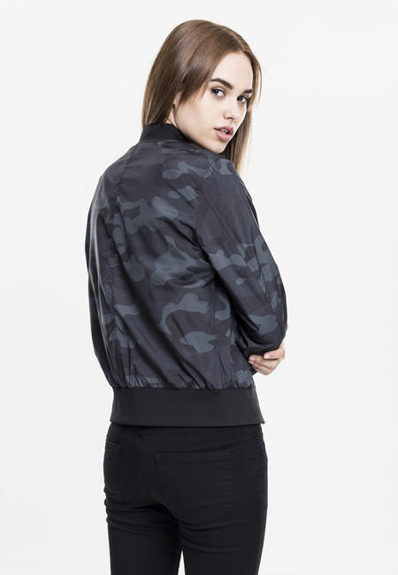 Urban Classics Giacca bomber leggera da donna mimetica, darkcamo