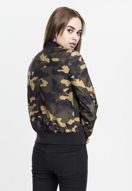 Urban Classics Giacca bomber leggera da donna mimetica, woodcamo