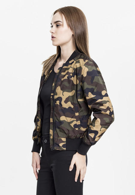 Urban Classics Giacca bomber leggera da donna mimetica, woodcamo