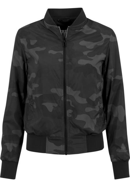 Urban Classics Giacca bomber leggera da donna mimetica, darkcamo