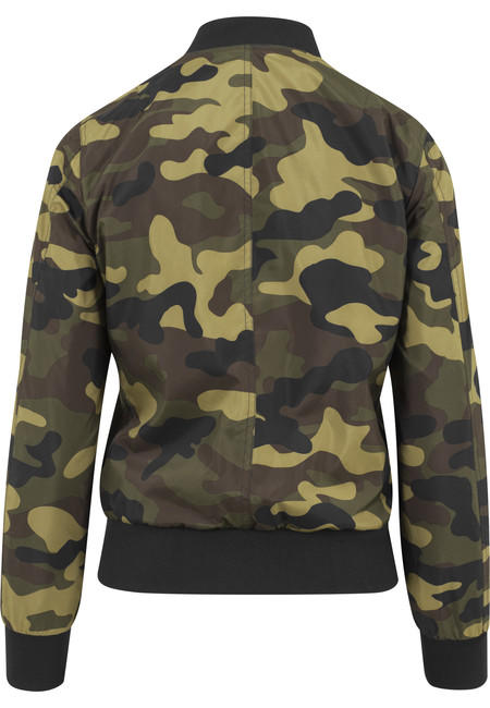 Urban Classics Giacca bomber leggera da donna mimetica, woodcamo