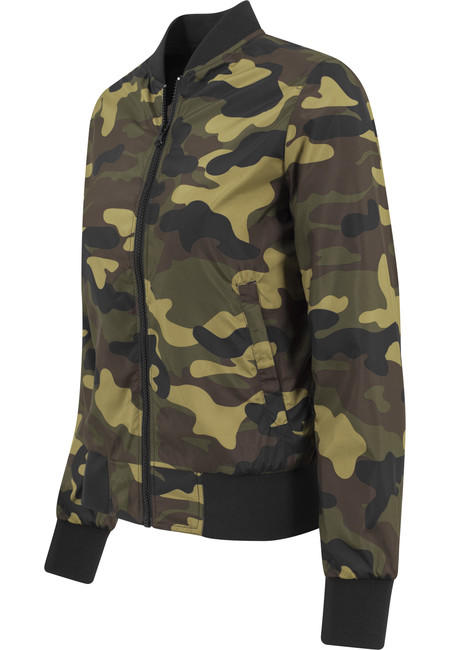 Urban Classics Giacca bomber leggera da donna mimetica, woodcamo